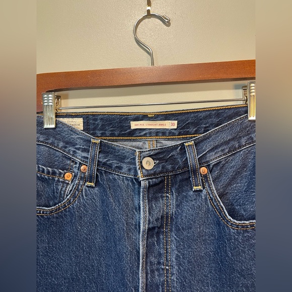 Levi's Women's Ribcage Straight Ankle Leg Blue Jeans Size 30 - Picture 5 of 6